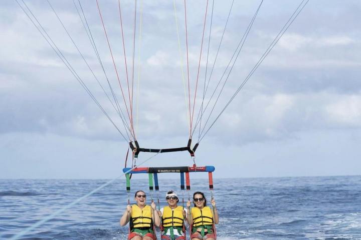 a parachute in the water